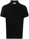 Saint Laurent Cassandre Polo Shirt In Black