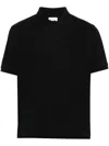 Saint Laurent Shirt With Polo Collar And Short Sleeves In Black