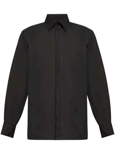 Saint Laurent Cotton Poplin Shirt In Black