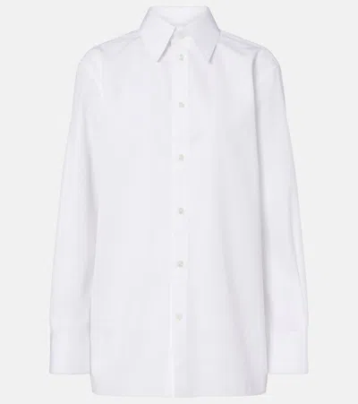 Saint Laurent Cotton Poplin Shirt In Gray