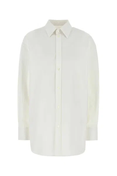 Saint Laurent Cotton Poplin Shirt In White