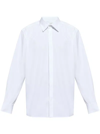 Saint Laurent Cotton Poplin Shirt In White