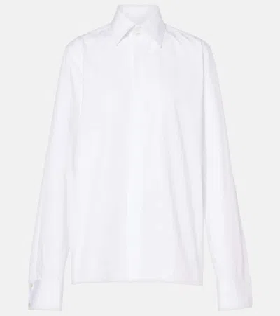 Saint Laurent Cotton Poplin Shirt In White