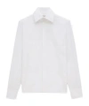 Saint Laurent White Pointed Collar Long Sleeve Shirt In Cotton Man In White
