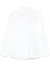 Saint Laurent Cotton Poplin Slim Fit Shirt In White