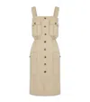 Saint Laurent Women's Casual Style Sleeveless Cotton Medium Dress In Nude