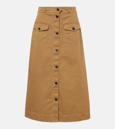 Saint Laurent Midirock Aus Baumwolle In Beige