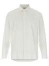 Saint Laurent White Pointed Collar Long Sleeve Shirt In Cotton Man In White