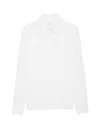 Saint Laurent Cassandre Shirt In Striped Cotton In White