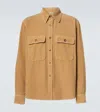 Saint Laurent Cotton-corduroy Overshirt In Beige