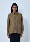 Saint Laurent Cotton Shirt In Brown