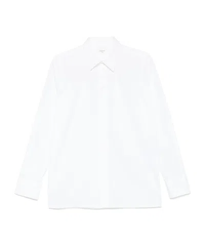 Saint Laurent Cassandre Embroidered Shirt In White