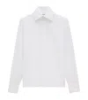 Saint Laurent Long-sleeve Cotton Shirt In White