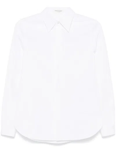 Saint Laurent Cotton Shirt In White