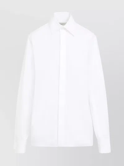 Saint Laurent Cotton Poplin Shirt In White