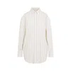 Saint Laurent Striped Button-down Shirt In White