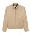 Saint Laurent Short Jacket In Cotton Serge In Brown