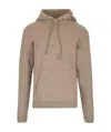 Saint Laurent Cotton Star Logo Printed Sweater In Nude