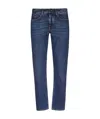Saint Laurent Cotton Straight Jeans In Blue