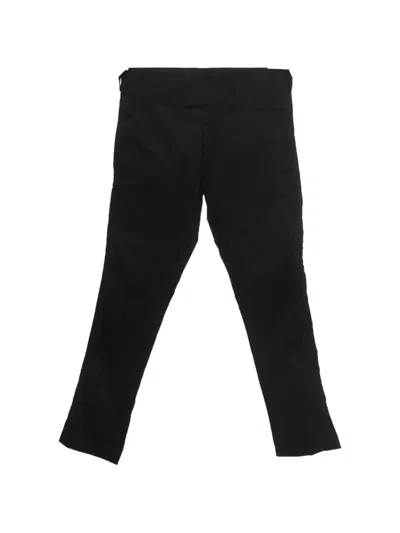 Pre-owned Saint Laurent Cotton Straight-fit Trousers In Black