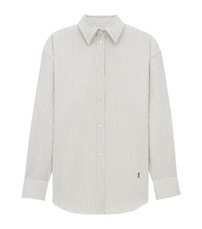 SAINT LAURENT COTTON STRIPE SHIRT