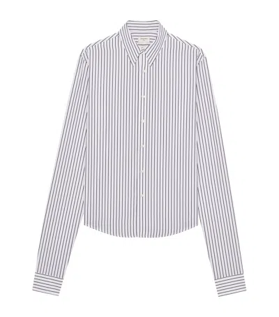 Saint Laurent Cotton Striped Long-sleeve Shirt In Multi
