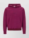 Saint Laurent Cotton Sweatshirt With Hood And Kangaroo Pocket In Fuchsia