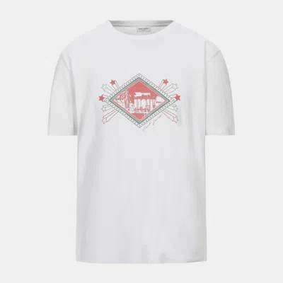 Pre-owned Saint Laurent Cotton T-shirt S In White