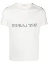 Saint Laurent Cotton T-shirt In White