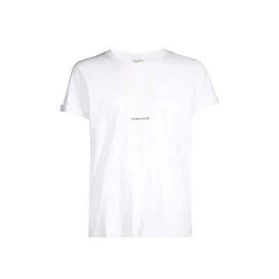 Saint Laurent Cotton T-shirt In White