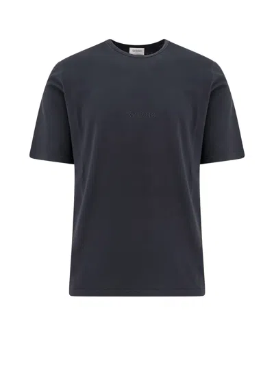 Saint Laurent Cotton T-shirt With Logo Embroidery In Black