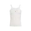 Saint Laurent Logo-embroidered Tank Top In White