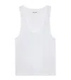 Saint Laurent Poplin Tank Top In White