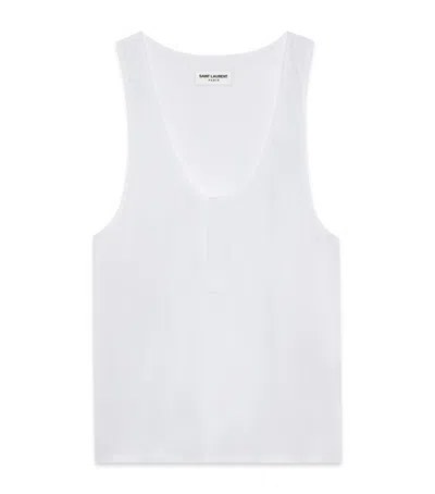 SAINT LAURENT COTTON TANK TOP
