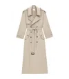 Saint Laurent Cotton Trench Coat In Nude