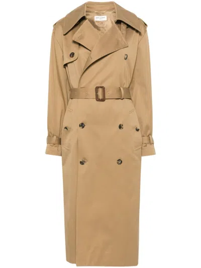 SAINT LAURENT COTTON TRENCH COAT