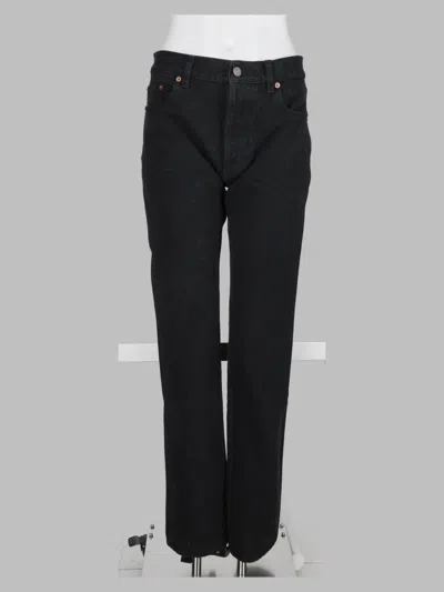 Saint Laurent Cotton Trousers In Black