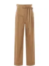 Saint Laurent Cotton Trousers In Brown