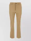 Saint Laurent Pantalone In Cotone Cammello Donna
