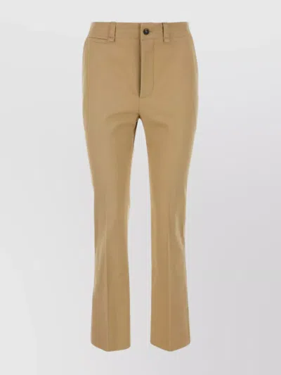 SAINT LAURENT COTTON TROUSERS WITH BACK WELT POCKETS
