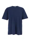 Saint Laurent Cassandre Oversized T-shirt In Blue