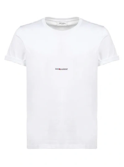 Saint Laurent Cotton T-shirt In White