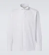 Saint Laurent White Pointed Collar Long Sleeve Shirt In Cotton Man In White