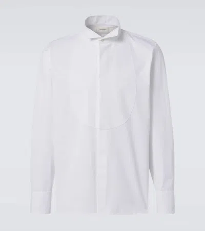 Saint Laurent Cotton Tuxedo Shirt In White