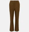 SAINT LAURENT COTTON TWILL FLARED PANTS