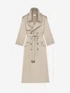 Saint Laurent Cotton Trench Coat In Beige