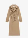 Saint Laurent Double-breasted Belted Trench Coat In Double-breasted, 8-button Closure