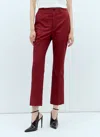 Saint Laurent Tiziano Pant With Belt Loops And Back Pockets In Red