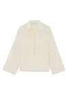 SAINT LAURENT COTTON VAREUSE SHIRT IN CRAIE FOR MEN