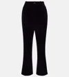 Saint Laurent Cropped Wool-blend Straight-leg Pants In Black